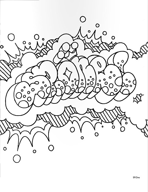 names in graffiti coloring pages - photo #30